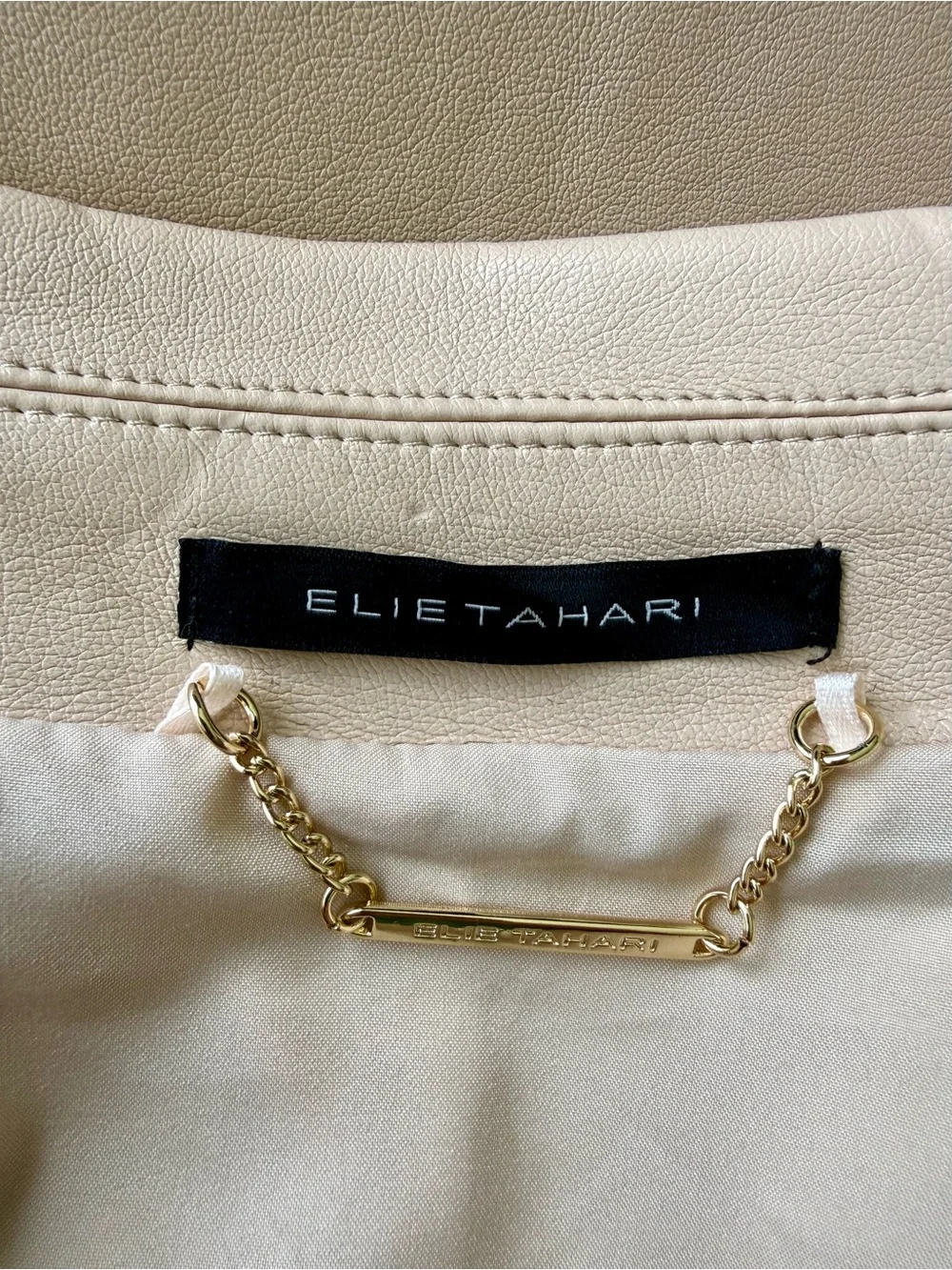 Elie Tahari Beige Women's Drawstring Utility Jacket